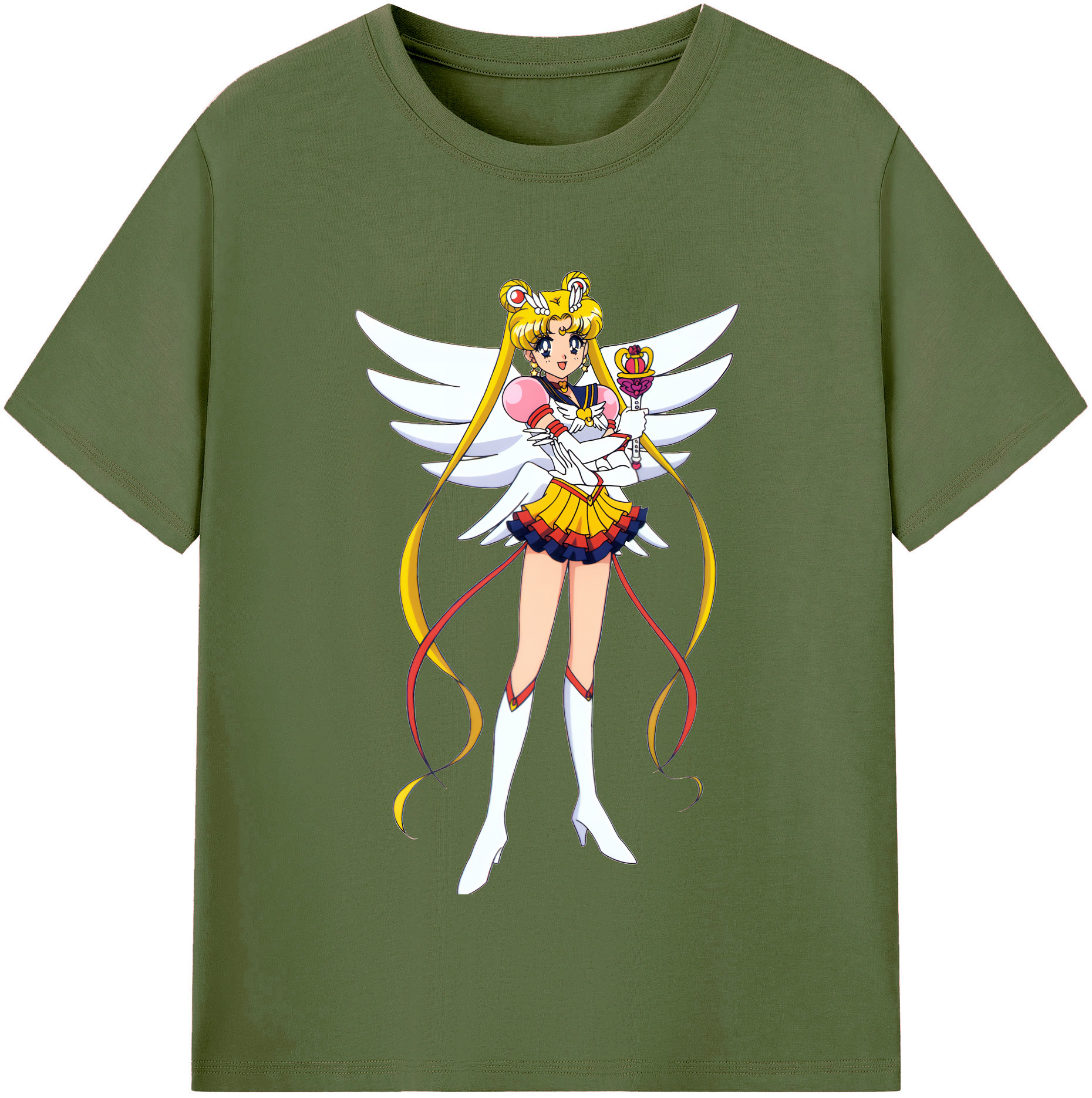 （画像用） 美少女戦士セーラームーン 月野 うさぎ つきの うさぎ Sailor Moon Tsukino Usagi 綿100％半袖Tシャツ（フロントプリント）
